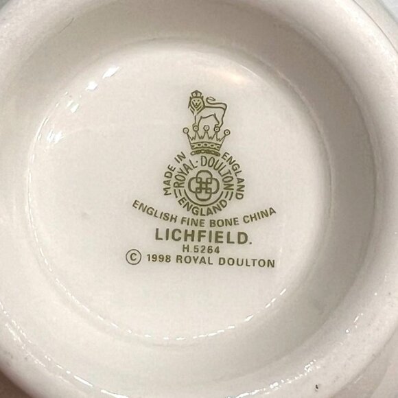 Brand New Royal Doulton Porcelain "Lichfield" Floral Teacup & Saucer Set of 6 - Picture 10 of 12